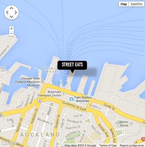 Auckland Street Eats mapa